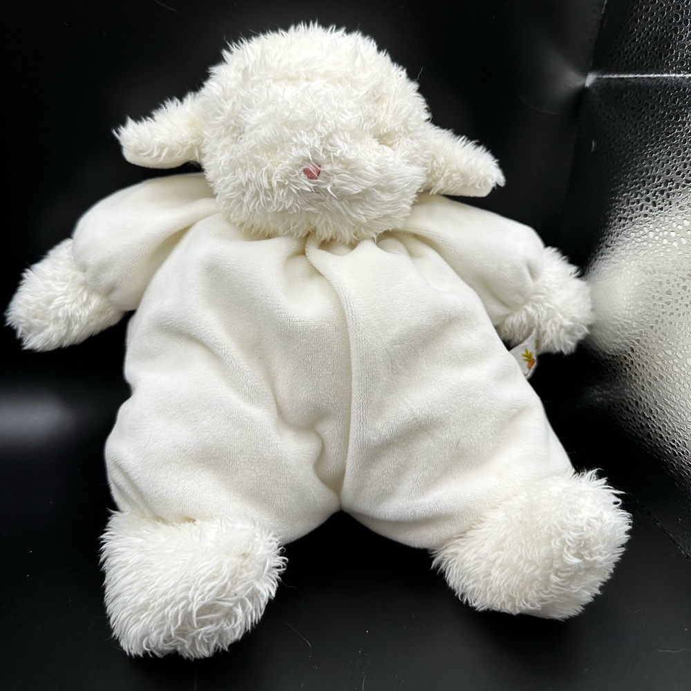 Bunnies by the Bay White Lamb Plush Carrots‎ 12" Stuffed Animal Sheep Chenille